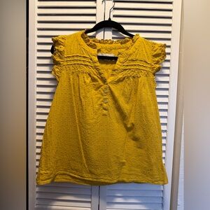 Loft yellow 100% cotton top